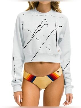 # 574 Aviator Nation Artist Collection Cropped Sweatshirt - Sz S